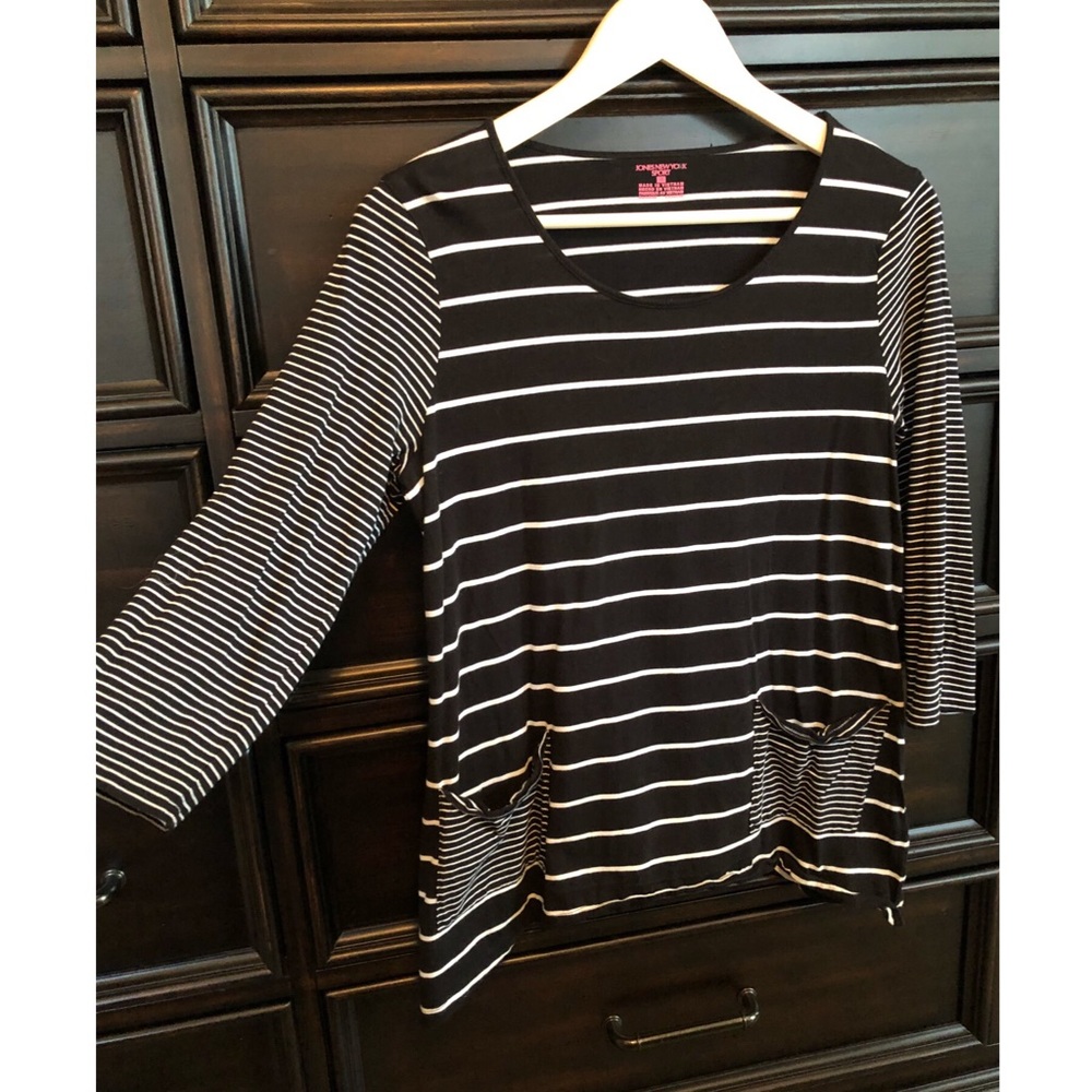 Jones New York Sport Striped Top M